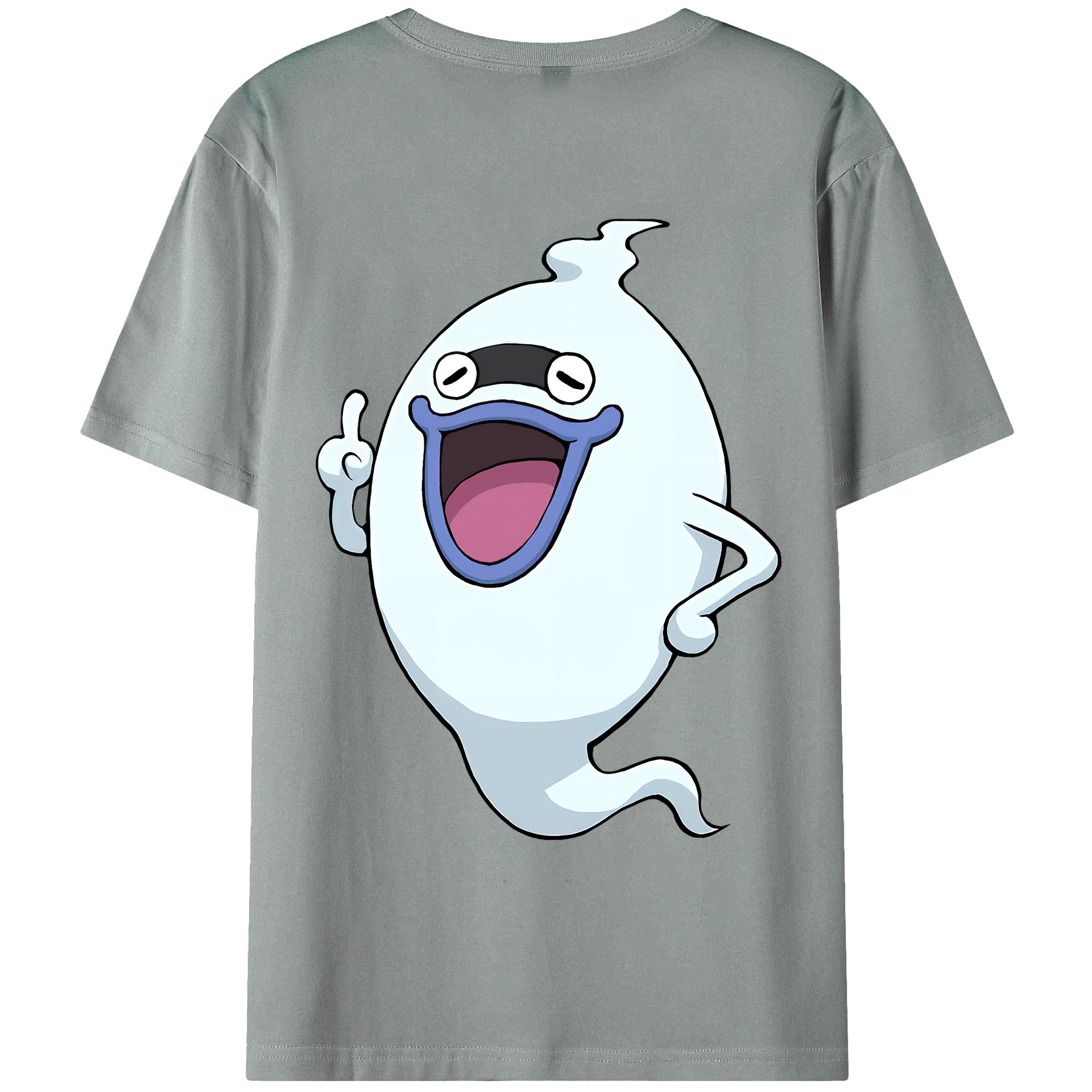 （画像用） 妖怪ウォッチ Yo-kai Watch 綿100％ メンズ半袖Tシャツ（バックプリント） 通気性
